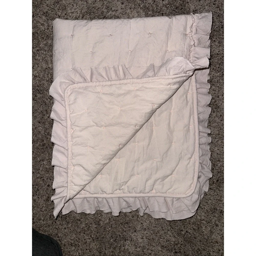 SL Home Fashions Infant Girl's Solid Dusty Rose Quilt Comforter 30